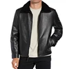 Men's Black Fur Leather Jacket