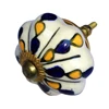 Attractive hand printed ceramic knobs for door and cabinet / Indian colorful porcelain knobs and handle/Drawer knob FKN-5