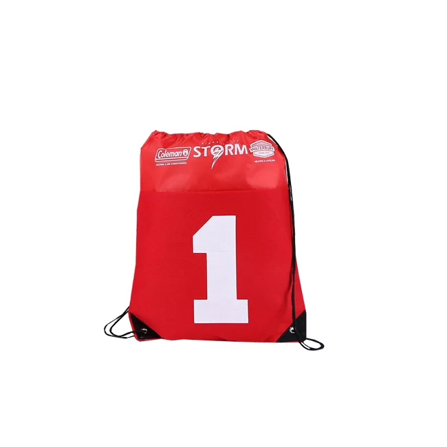 drawstring backpack with logo