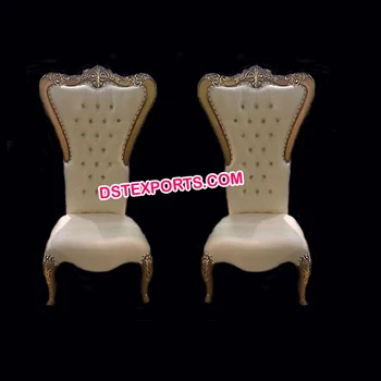 Latest Design Bridal Chairs Set Wedding Bride Groom Stage Chairs