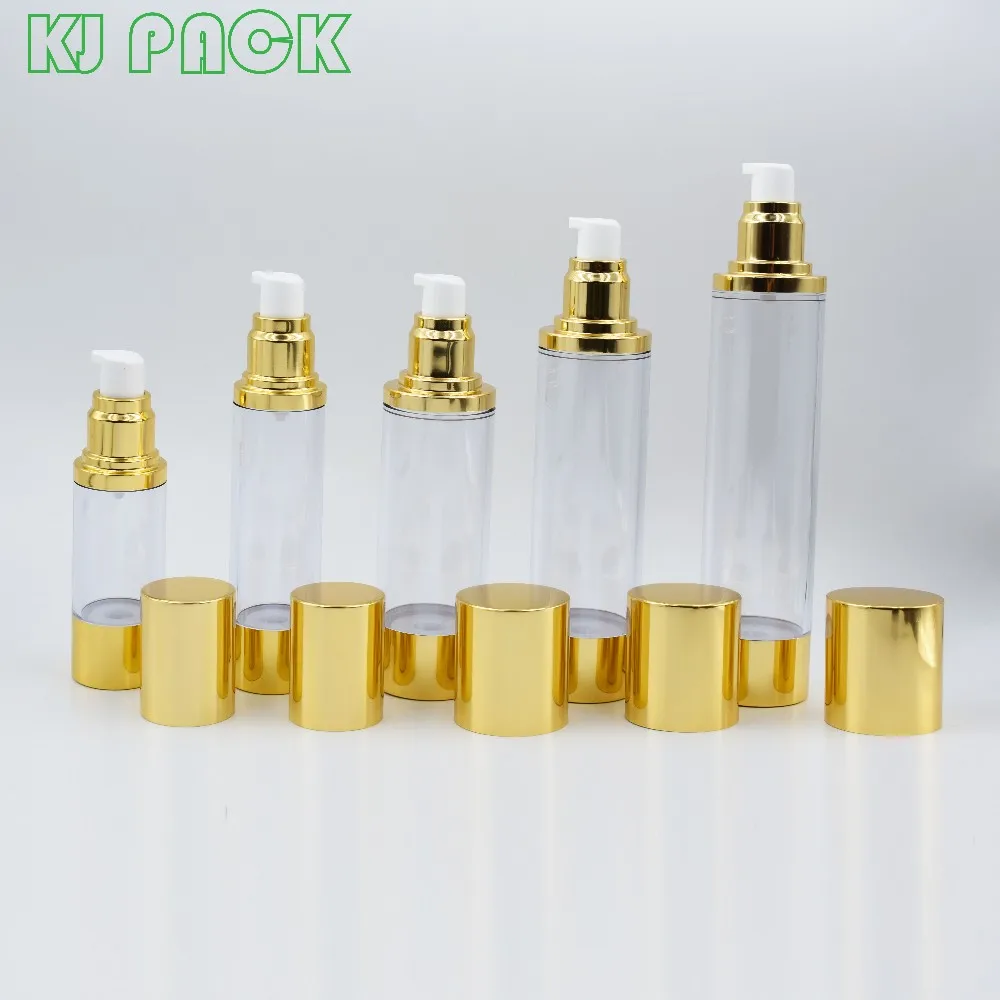 Wholesale Luxury Gold Cosmetic Airless 15ml Serum Bottle 30ml Buy