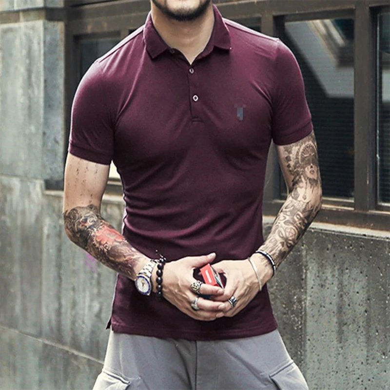D'été 2019 Coton Solide Marques En Homme Polo De À Manches Chemise Qualité Chemises Hommes Courtes Haute 29WDHYEI
