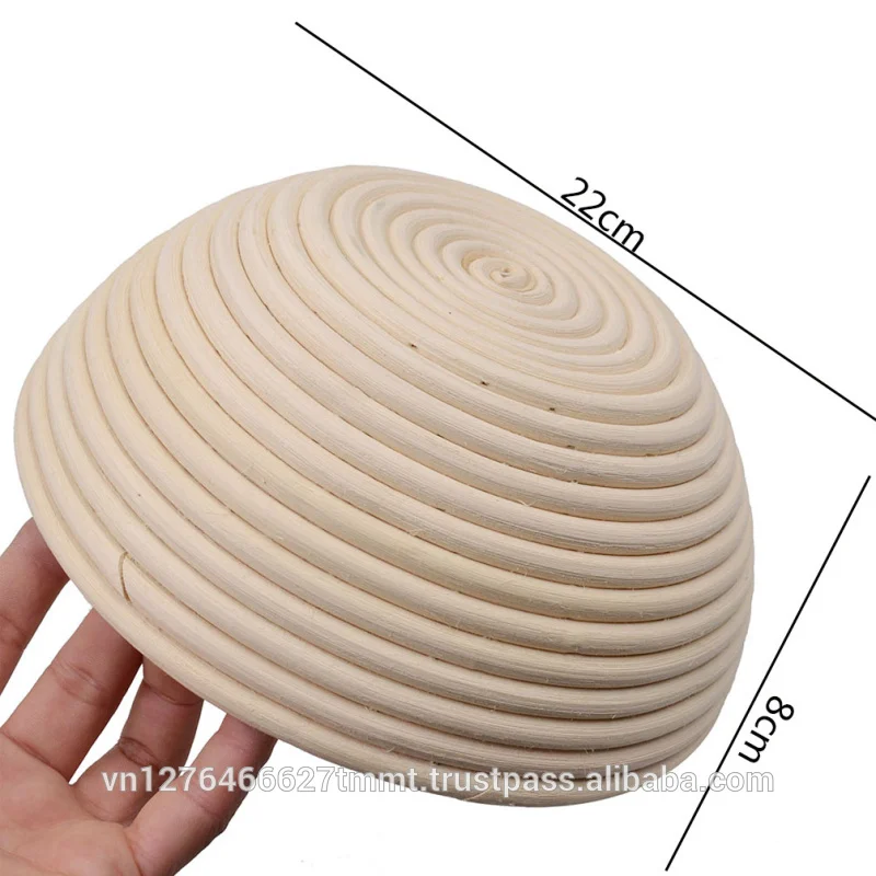 
baneton proofing rattan basket in fabric liner/9 inchs/made in Viet Nam 