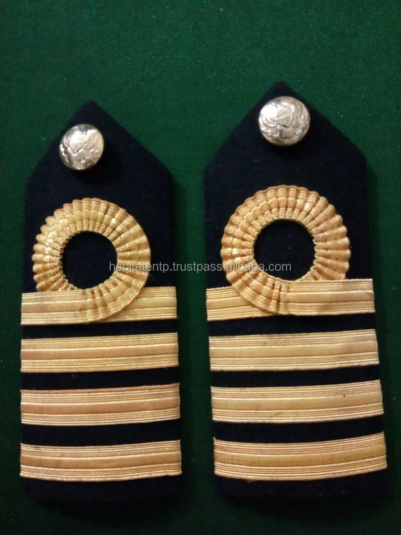 Navy Officer Hard Shoulder Boards 3 Stripes For Captain Rank Habitat