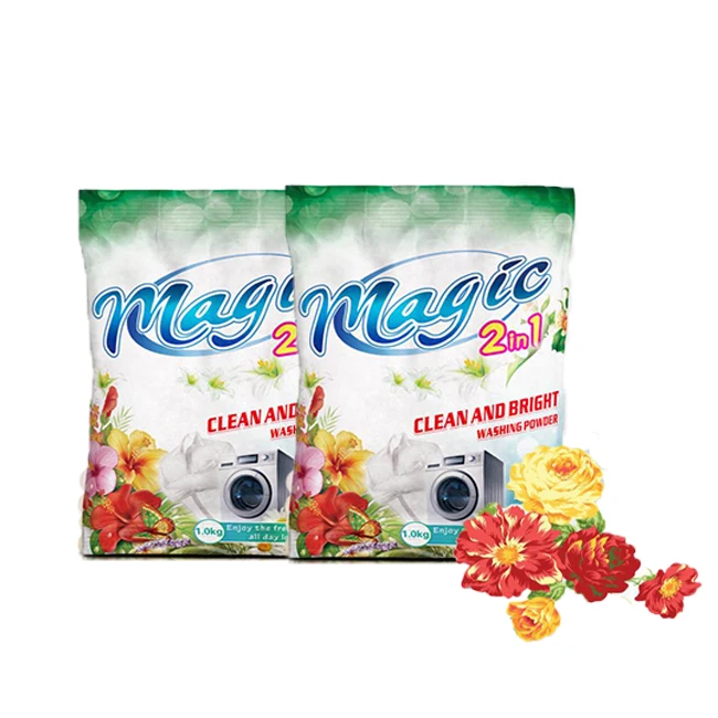 Washing Powder Laundry Detergent 2in1 Customized 1kg Bag Ecofriendly