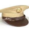 Repro WWII Enlisted US Army khaki Cotton Service Cap Visor Hat Wholesale