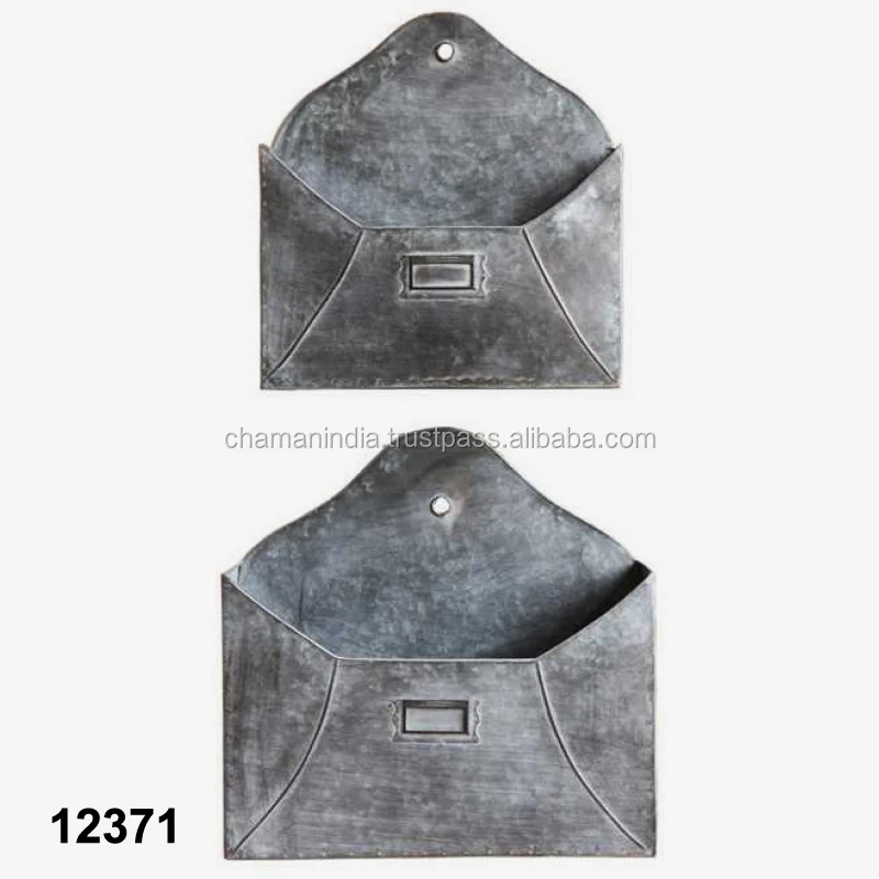 Galvanized Metal Envelope Wall Decor File Holder Buy Galvanized Metal