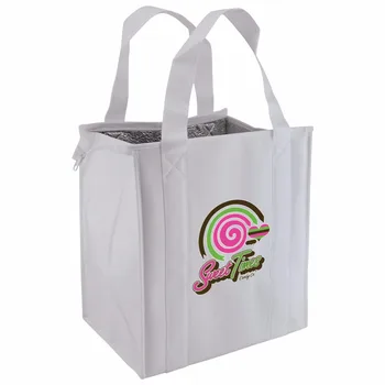 insulated grocery tote with zipper