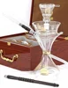 modern full set Al-fakher glass hookah with led in pu leather case