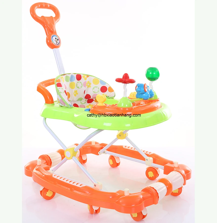baby push walker with brakes
