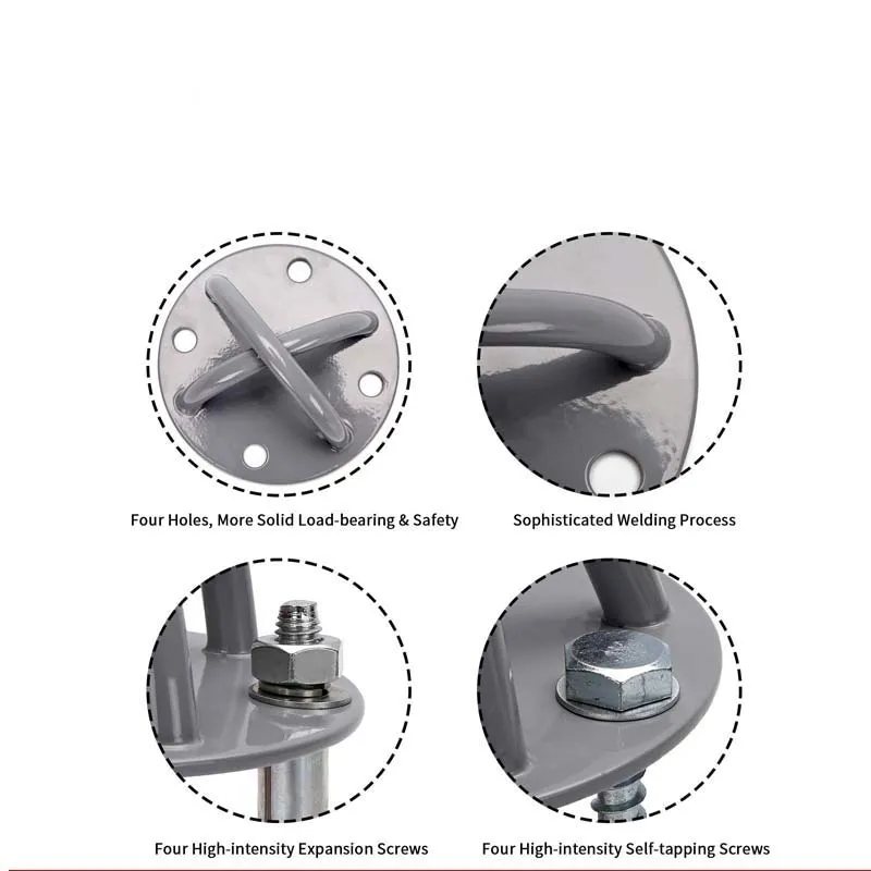 Gymnastic Ring Overhead Mounts Two Omitree Ceiling Suspension Straps