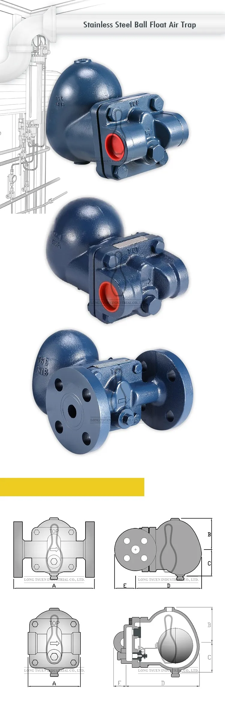 Taiwan Brand Cast Iron Ball Float Air Trap Valve Manufacturer Buy Air