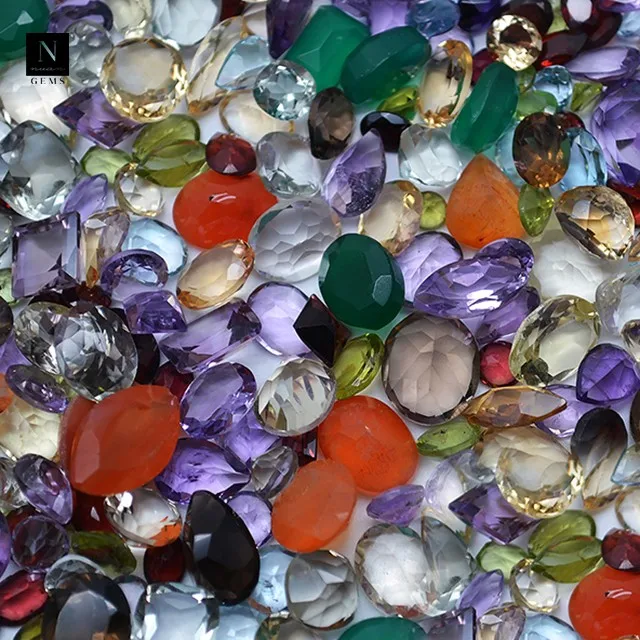 100 Natural Mix Gems Faceted Mixed Shapes Genuine Loose Gemstone Buy