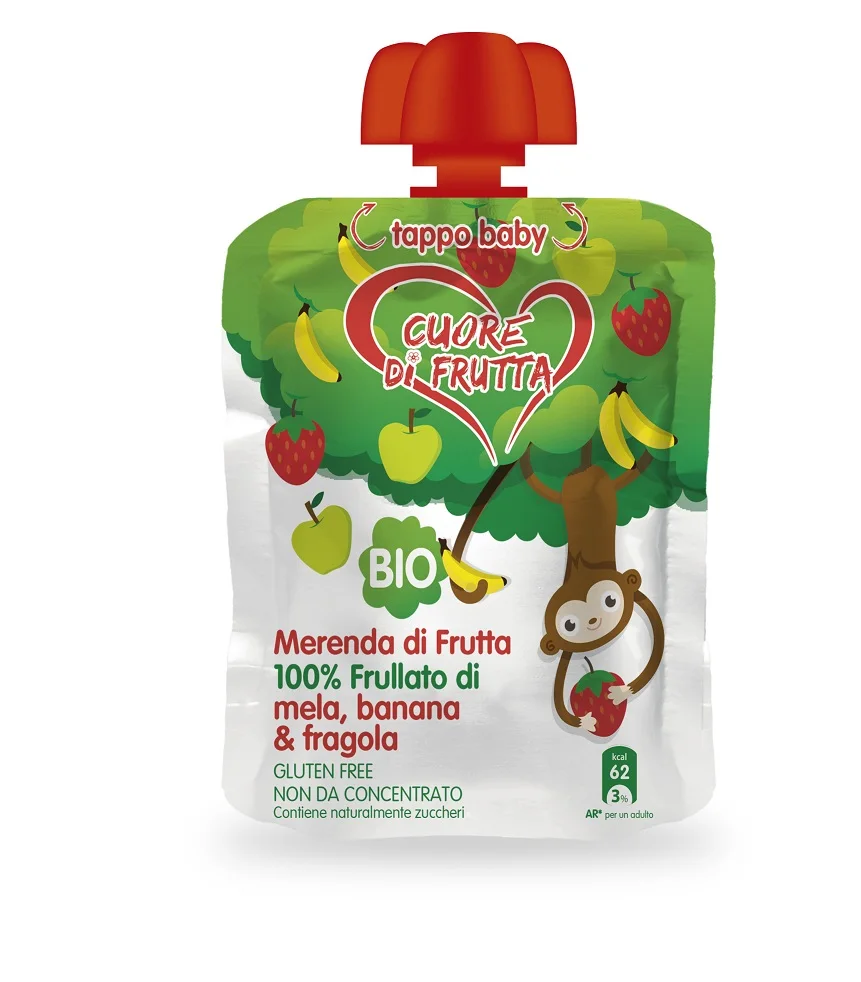 
Apple, banana and strawberry smoothie 90 gr 