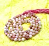 Kunzite Premium Gemstone Round Knotted Chakra Yoga Mala For Women