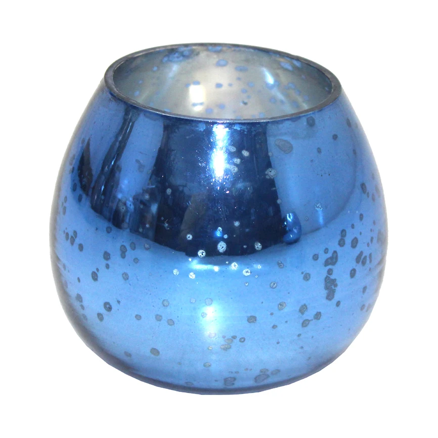 Glass Candle Votive Holder Handcrafted Blue Buy Rotary Colored Glass
