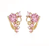 94958 Wholesales fashion high quality jewelry 14k gold color new design women earring with stone
