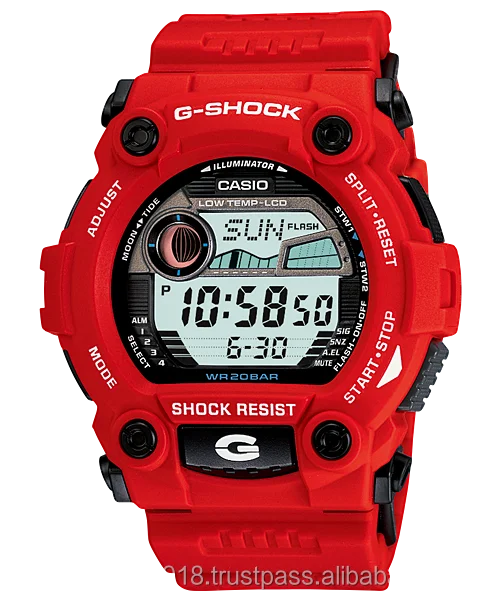 g shock transparent red