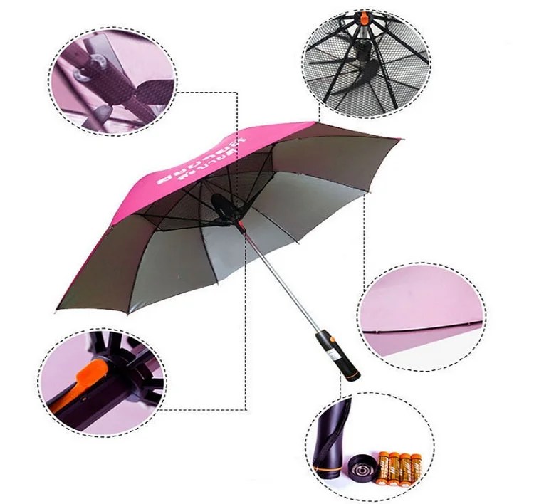 golf umbrella with fan