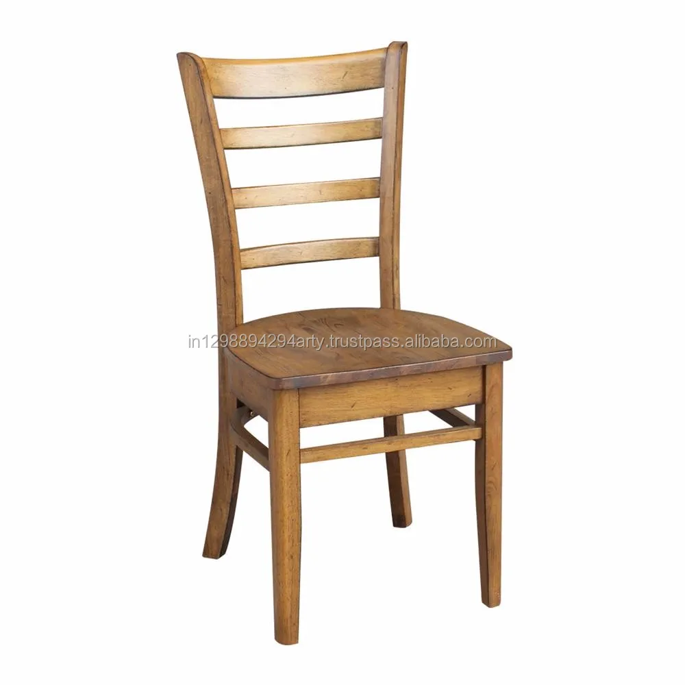 Solid Mango Wood Dining Room Furniture Natural Wood Finish Dining Chair