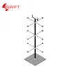 Custom shop fittings heavy duty countertop floor rotating turntable spinner hanging jewelry collar product metal display stand