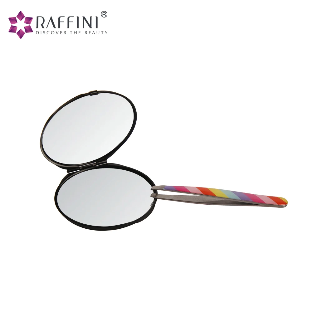 Cosmetic Mirror And Tweezer Sets Beauty Tool Compact For Travel Buy