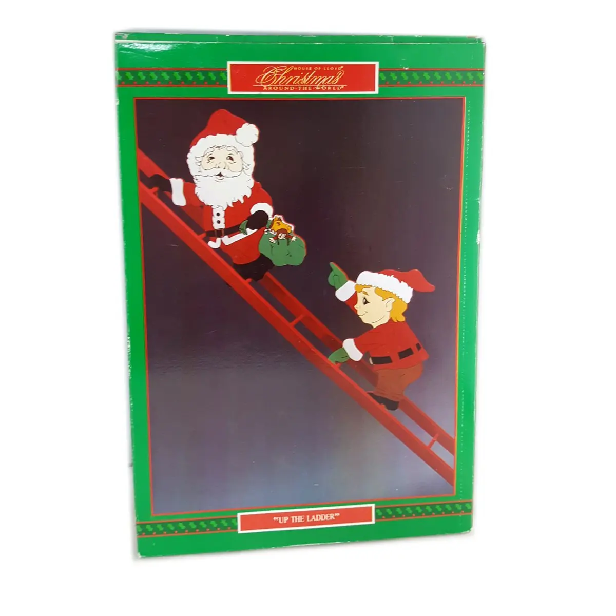 vintage 1991 christmas around the world house of lloyd up the ladder climbing santa elf - Christmas Around The World House Of Lloyd vintage 1991 christmas around the world house of lloyd up the ladder climbing santa elf - Christmas Around The World House Of Lloyd