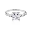 fashion white diamond ring silver ring