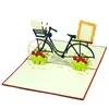 Artist Bike Pop Up Card manufacturer/ vintage bike creative gifts postcard birthday greeting cards for lovers