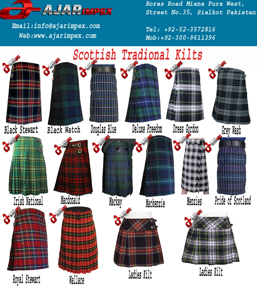 8 yard tartan mens kilt highland tartan kilt gordon