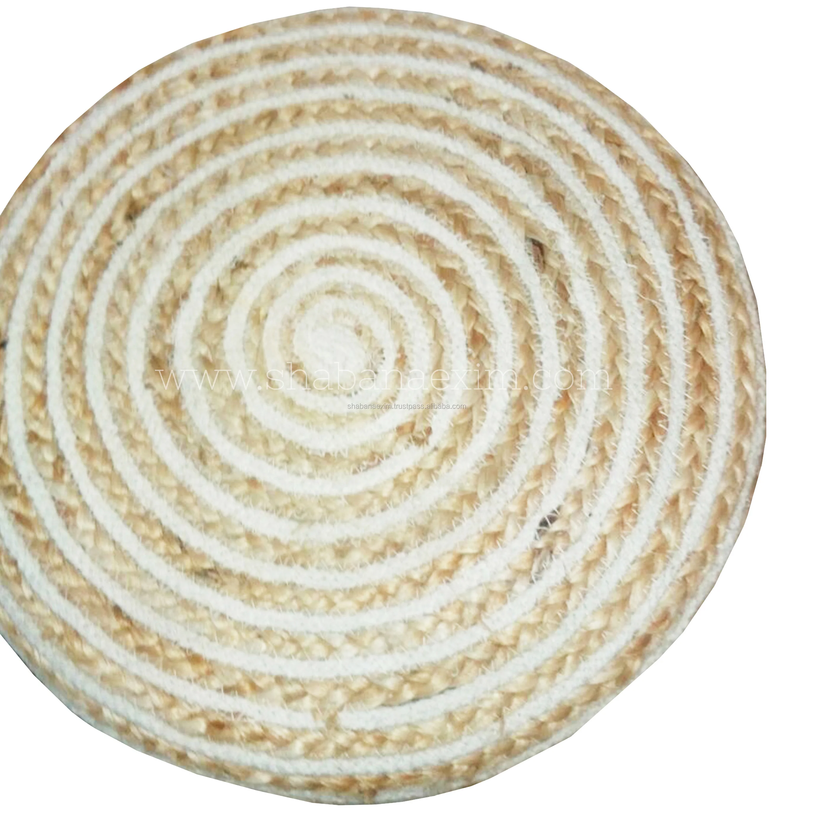 Teppiche Mobel Wohnen 6 Ft Rund Bunt Naturliche Jute Chindi
