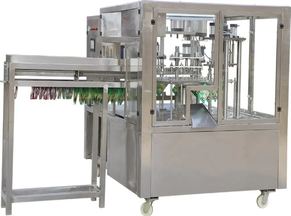 tomato sauce in spout pouch packing machine