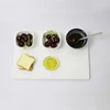 White dinner marble plate Cheese Board Natural Stone Dinning tableware 20x40cm Rectangle wholesale