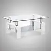 High Quality Living Room Furniture Glass Transparent Rectangle Glass Table Tops For Coffee Table Dining Table