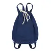 Bulk Supplier Custom Logo Printed Denim Self Handle Drawstring Backpack