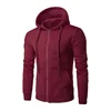 Customized mens zip up hoodie, solid color zip up hoodies, plain hoodies for men