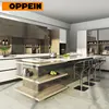 OPPEIN custom handle free modern italian fiber lacquer kitchen cabinet complete kitchen set