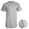 Neck Hip Hop Basic Tee Casual Longline Zippers/Mens Long T Shirts Elongated Crew