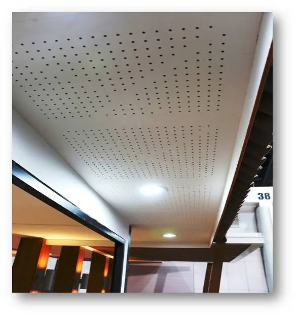 Fiber Cement Ventilated Ceiling Board 4mm. Round Holes,Modern House
