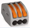 222-413 Push in Wire Connector Terminal Block Grey 100% Original 222 Series 3 Contacts Terminal Block Cable Mount 12 AWG
