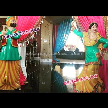 punjabi wedding welcome dancing couple statue fiber statue punjabi statue buy fiber statues for wedding decorations punjabi couple dancing fiber statue punjabi weddings welcome fiber statues product on alibaba com alibaba com