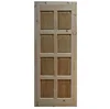solid wood knotty pine timber 8 panel main entrance exterior door