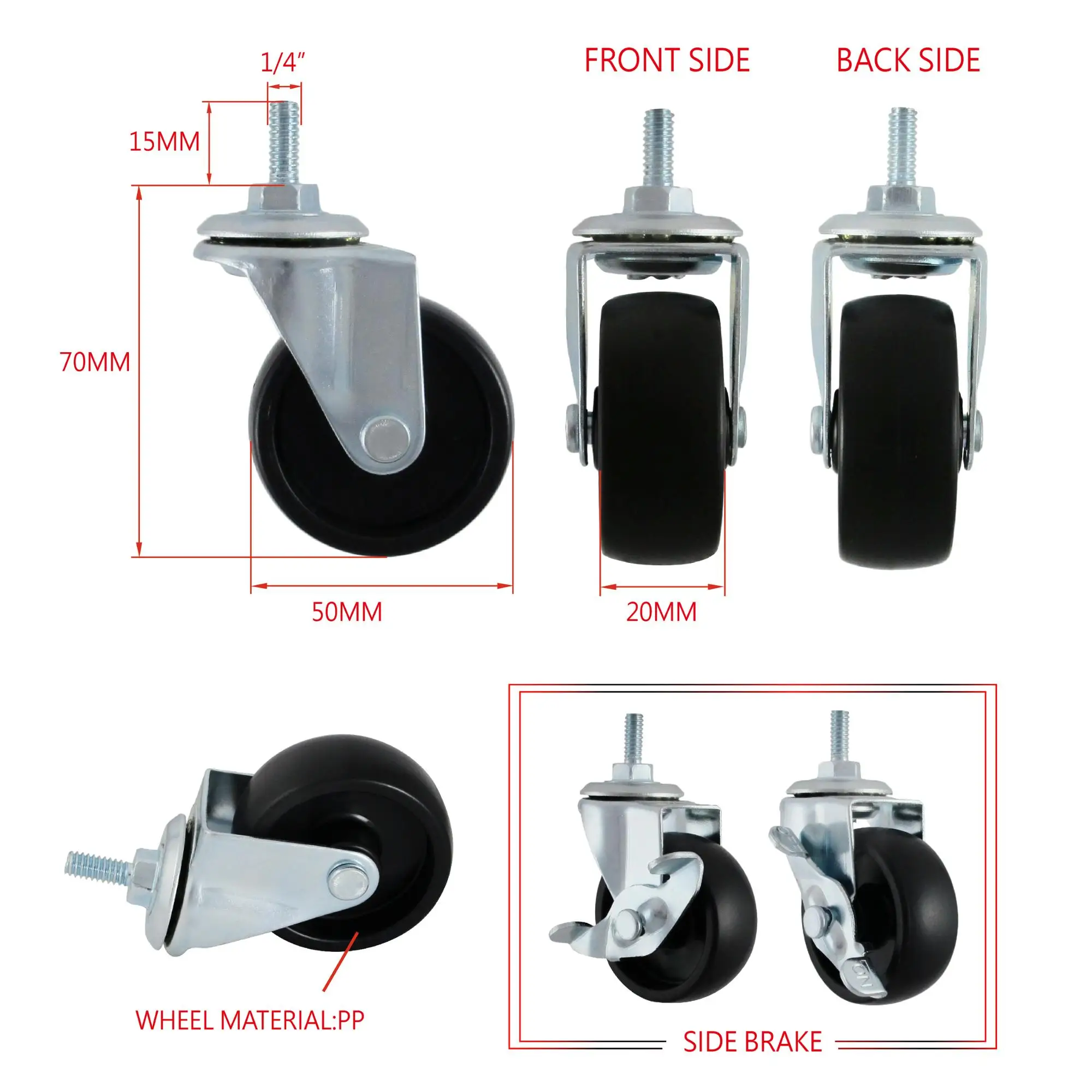 Cce Caster Small 2 Inch Caster Wheels For Moving Furniture Legs Buy