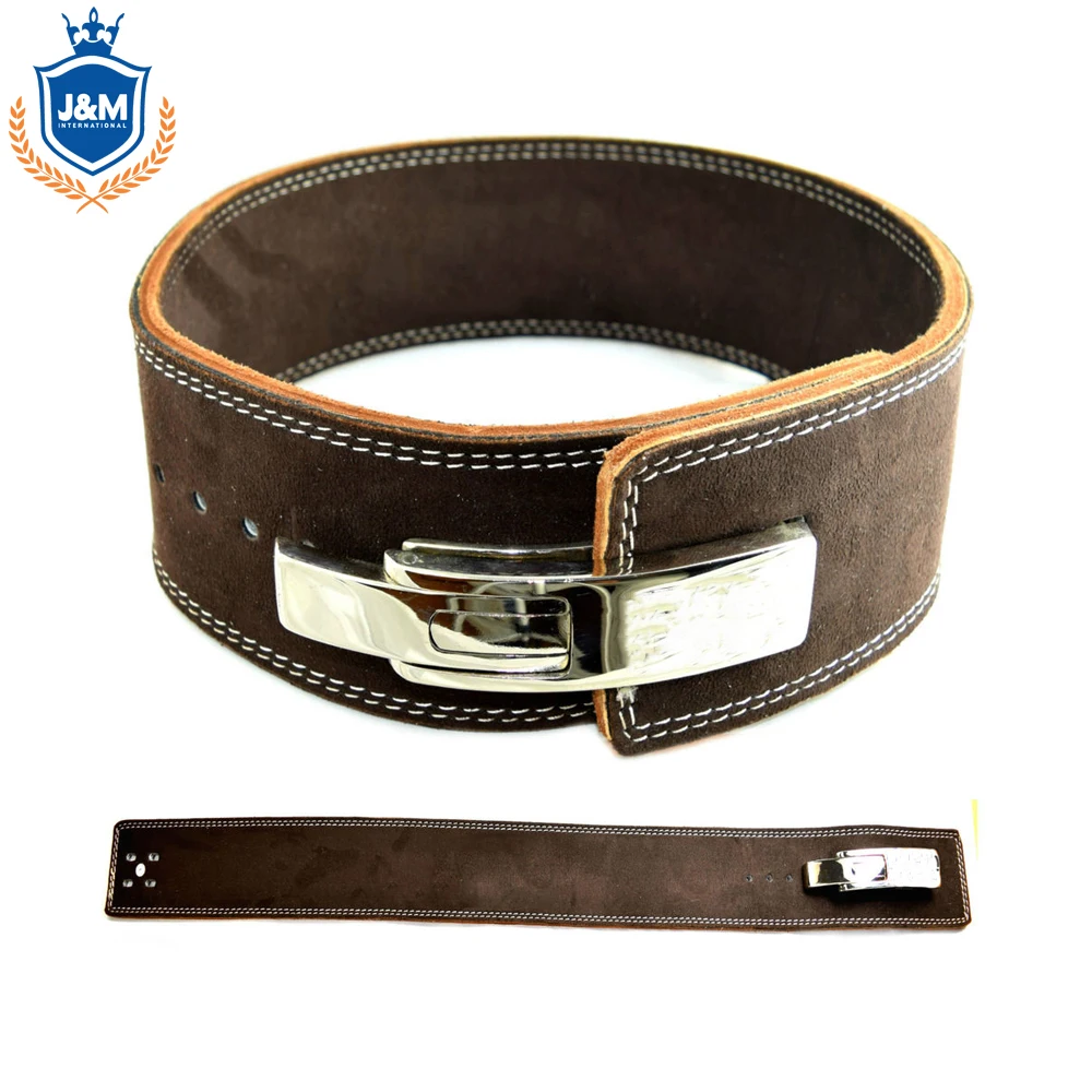 Weightlifting Lever Buckle Belts/pro Lever Leather Weight Lifting Belt