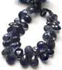 Wholesale beads for jewelry making natural mineral Iolite handmade pear briolette semi-precious gemstone beads