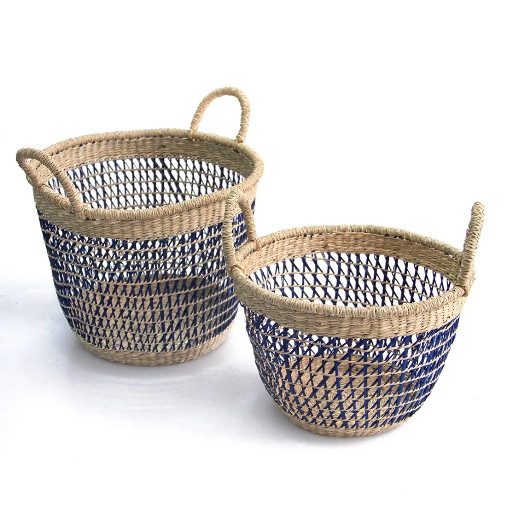 Hot Trend Seagrass Basket/ Bolga Seagrass Basket Handmade Craft Low
