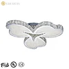 Modern Semi Flush Mount in Crystal Feature, Home LED Fixture Ceiling Light for Dining Room Bedroom Living