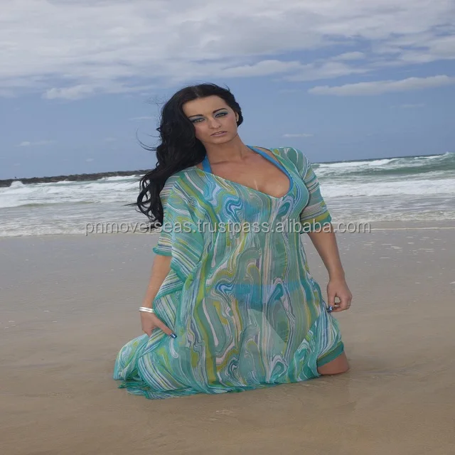 chiffon beach kaftan