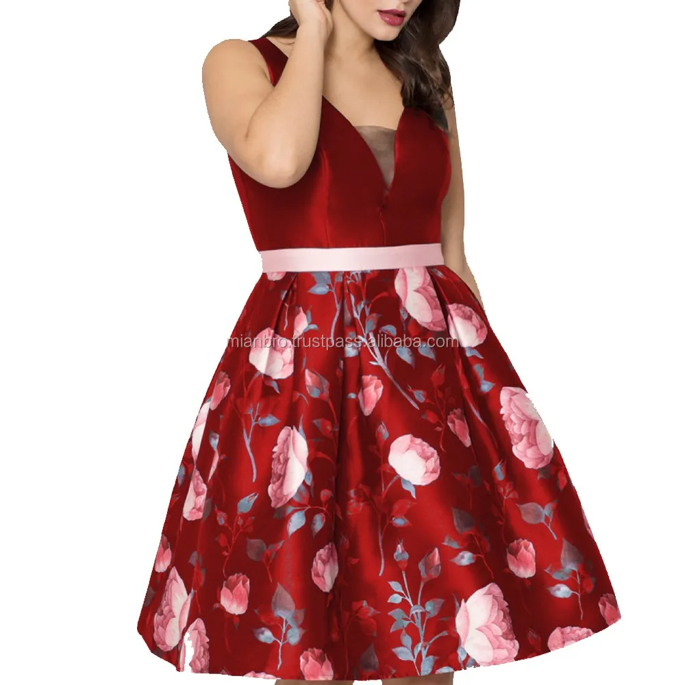 Custom Design Silk Dress For Girls,Floral Ladies Clothing,Personal