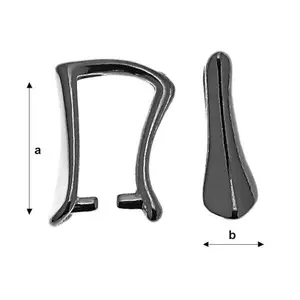 Silvexcraft- Sterling Silver open pinch KRP 54 sell in : AG 925, 18K Rose Gold or 24K Gold Plated, White or Black Rhodium Plated